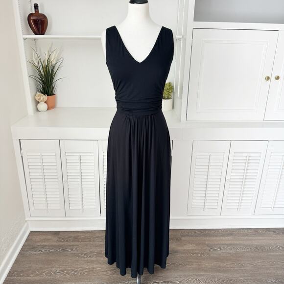 Boden Black Sienna Jersey V-Neck Maxi Dress Size S/4 - Picture 2 of 8